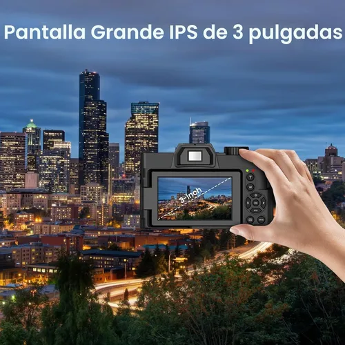 Vista 6 de Cámara digital para fotografía, cámara fotográfica de video con enfoque automático de 48 MP con WiFi Auto-Focus Vlog Cámara para YouTube