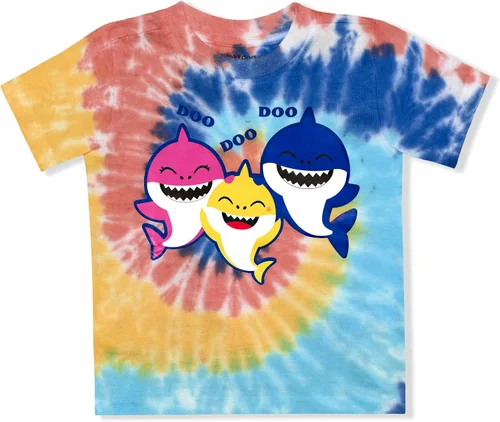 Vista 2 de Nickelodeon Conjunto de camiseta y pantalones cortos para bebé Shark para niños pequeños, azulmulticolor