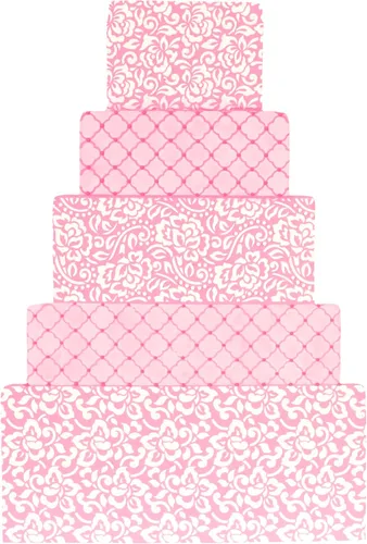 Vista 2 de Designer Stencils Chantilly Lace 1 Cake Side - Plantilla de grado alimenticio, 3.8 x 13, beige/semitransparente