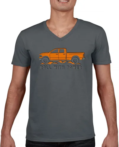 Vista 136 de Tee Hunt Camisetas gráficas y camisetas sin mangas para hombre Roll with Power Pickup Truck