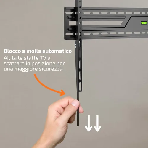 Vista 5 de Superior Electronics - Soporte fijo para TV de pared de 60" a 100" (extra delgado), negro con nivel incluido - SUPSTV007