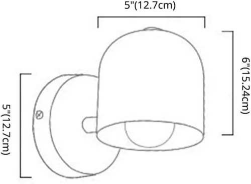 Vista 4 de LITFAD Lámpara de pared de cúpula moderna simplicidad macarrón de metal macarrón iluminación de pared LED para mesita de noche, sala de estar, Gris