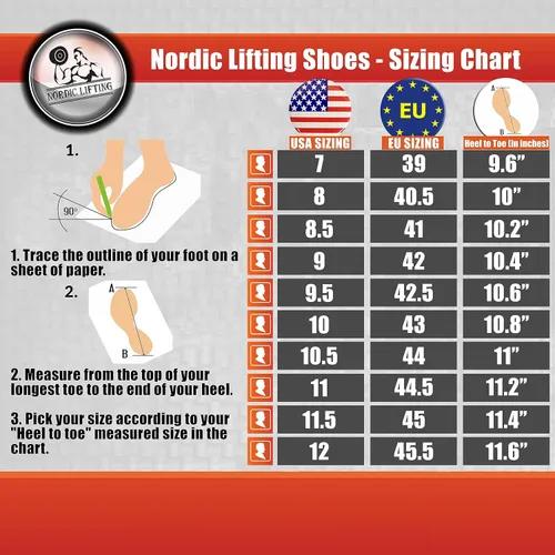 Vista 2 de Nordic Lifting Powerlifting Shoes for Heavy Weightlifting - Men's Squat Shoe - MEGIN