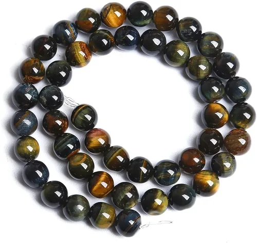 Vista 16 de 88 cuentas de piedra natural africana de piedra de sangre para hacer joyas y pulseras