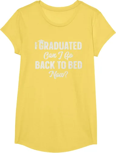 Vista 39 de Graduation Gift For Her Camiseta I Graduated Can I Go Back To Bed Now, Negro