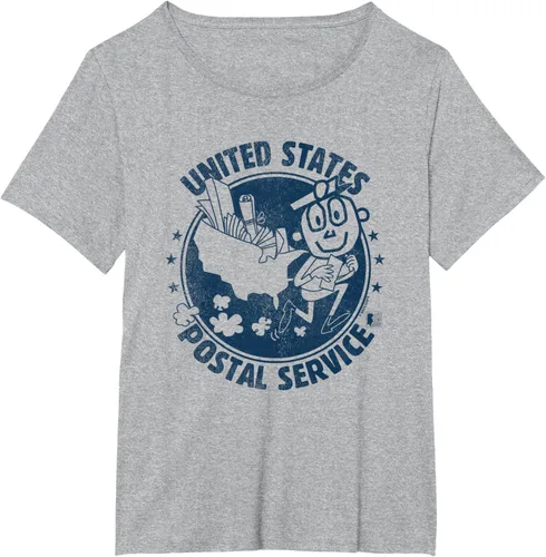 Vista 23 de USPS Camiseta Mr Zip US Postal Service, Gris Gris Oscuro