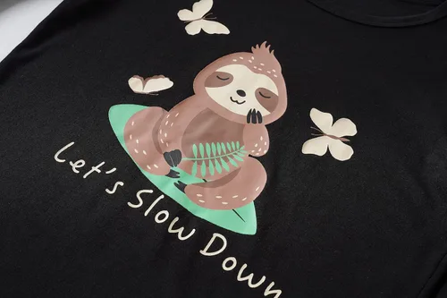 Vista 3 de Vopmocld Pijamas encantadoras de koala para niña grande, diseño de dibujos animados, manga larga, pijamas divertidas