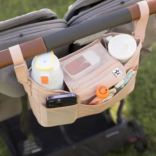Vista 6 de Tiny Twinkle Organizador universal de cochecito con correa ajustable Carrito impermeable para cochecito de bebé, nuna, graco, Donna y Bugaboo
