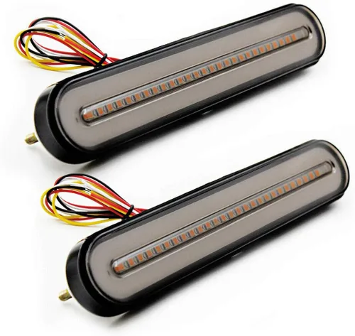 Vista 6 de Paquete de 2 barras de luces traseras LED de 9 pulgadas para remolque + parada de freno + conjunto de luces de señal de giro e identificación, tira