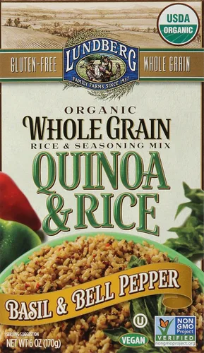 Vista 9 de Lundberg Family Farms - Arroz orgánico de grano entero y arroz silvestre, ajo y albahaca, guarnición, básico de despensa, 100% grano entero, sin