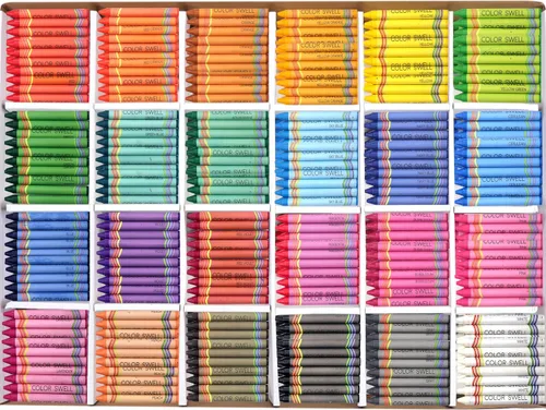 Vista 16 de Color Swell Paquete de 24 crayones – no tóxicos, ideales para niños, estudiantes, adultos y actividades en el aula
