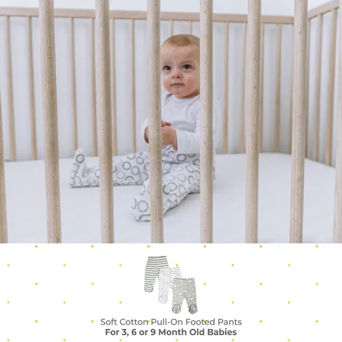 Vista 2 de Spasilk Paquete de 3 pantalones de algodón para bebé niño