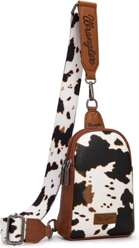Vista 24 de Wrangler Bolso bandolera pequeño para mujer, bolsos cruzados de cuero *Clásico-marrón