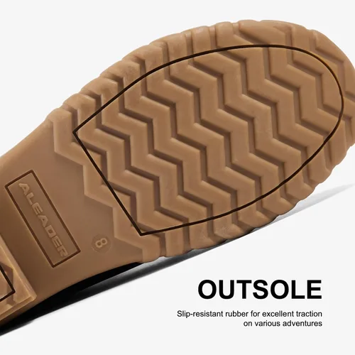Vista 4 de ALEADER Botas estilo pato, para hombre Carcasa impermeable Botas de nieve con forro de piel