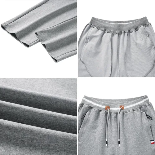 Vista 4 de FoxQ Pantalones deportivos para hombre con bolsillos, pantalones deportivos para correr, casuales, pantalones de yoga, ajuste holgado, pierna recta