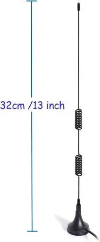 Vista 4 de Bingfu Antena de radio de doble banda VHF UHF 136-174MHz 400-470MHz Antena de radio de mano de dos vías Base magnética SMA Antena hembra