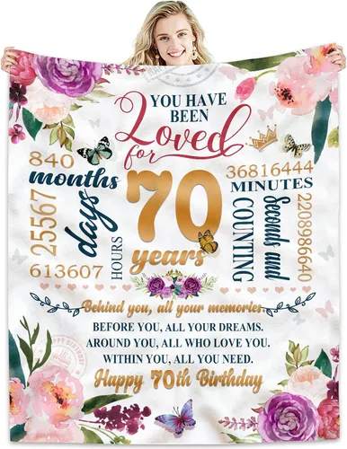 Vista 10 de Regalos de cumpleaños número 100, manta para mujer de 50 x 60, ideas de regalo de feliz cumpleaños 100, decoraciones de cumpleaños número 100