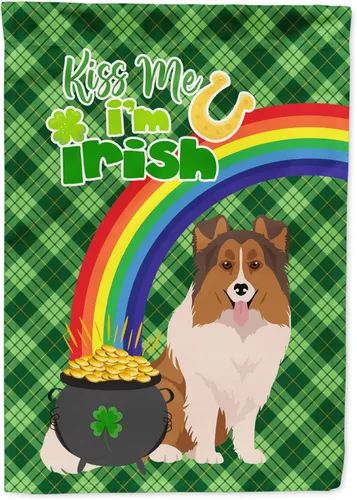 Vista 23 de Caroline's Treasures WDK4731GF - Bandera decorativa para jardín del día de San Patricio, color negro y tostado, Airedale Terrier, para jardín