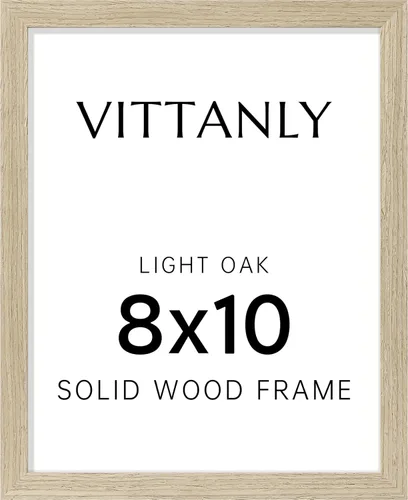 Vista 99 de Vittanly - Marco de fotos de 4 x 6 pulgadas de madera maciza con plexiglás, incluye paspartú de 3,5 x 5, para colgar en la pared o poner sobre una