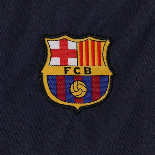Vista 4 de Chaqueta de ducha oficial del FC Barcelona para niños Azul marino