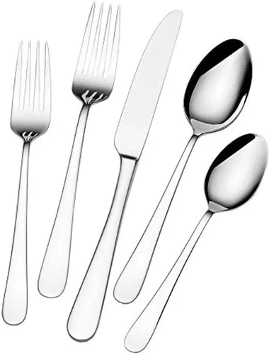 Vista 5 de International Silver Felice - Juego de cubiertos de acero inoxidable, 20 piezas, servicio para 4