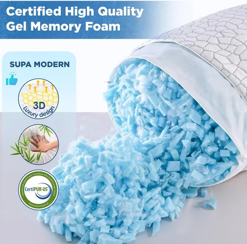Vista 9 de SUPA MODERN Almohadas cervicales refrescantes King 2 y Queen 1