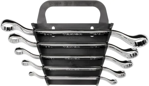 Vista 23 de TEKTON Juego de 5 llaves de caja con desvío de 45 grados con organizadores modulares (1/4-13/16 pulgadas) WBE95101