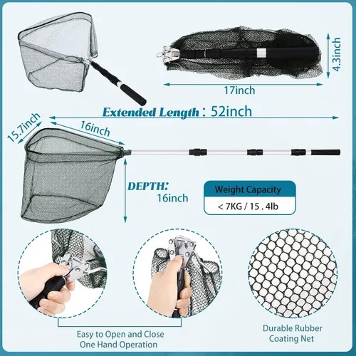 Vista 2 de Kit de herramientas de pesca Sosation de 134 piezas Equipo y accesorios de pesca Kit de alicates de pesca Herramienta de extracción de anzuelos