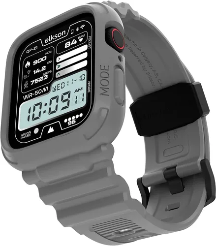 Vista 7 de Elkson Diseñado para Apple Watch Series SE3 9/8/7/6/5/4 [44/45mm], Funda Protectora Resistente de Grado Militar Quattro Pro Series con Correas