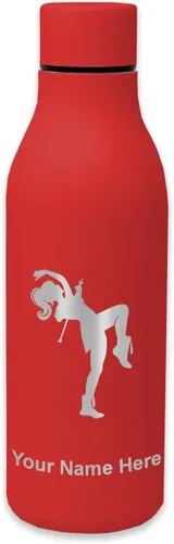 Vista 9 de LaserGram Botella de agua de acero inoxidable de doble pared, Majorette, grabado personalizado incluido