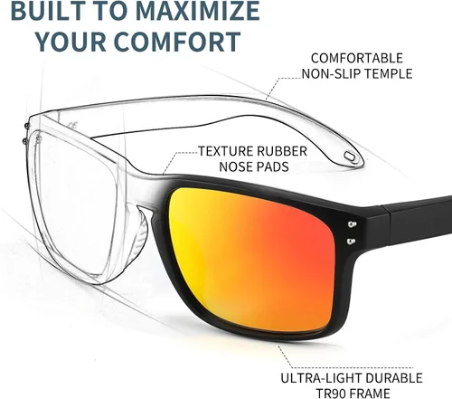 Vista 2 de FEISEDY Gafas de sol deportivas polarizadas para hombres y mujeres, gafas clásicas de pesca, conducción y ciclismo, protección UV400 B2234