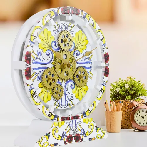 Vista 40 de ImprovingLife The Gears - Reloj de pared con engranajes móviles (Atrani, redondo de 10 pulgadas)