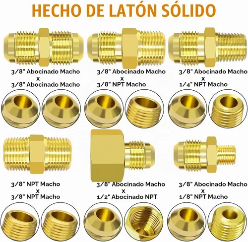 Vista 5 de MEFUN Extensión de manguera de propano trenzada de alta presión de 6 pies con acoplamiento de conversión de 3/8 pulgadas a 1/2 pulgadas NPT hembra
