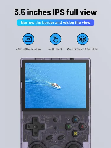 Vista 4 de Consola de juegos portátil retro RG353V, sistema operativo dual Android 11 y sistema Linux compatible con WiFi 5G Bluetooth 4.2, Moonlight