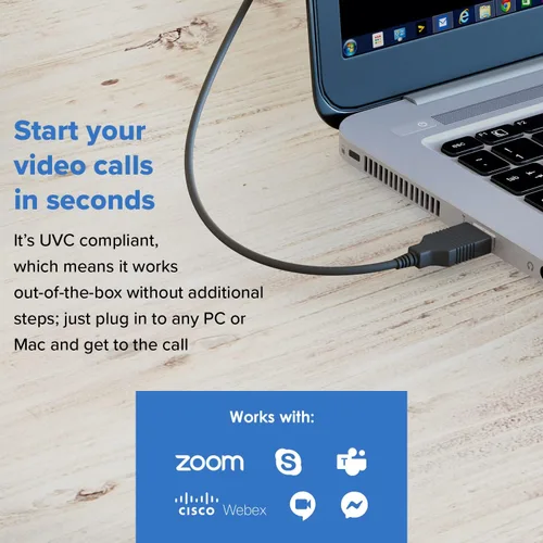 Vista 4 de Creative Cámara web USB Cam Sync V3 2K QHD con zoom digital 4X (4 modos de zoom desde gran angular a vista vertical estrecha), lente de privacidad