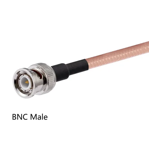Vista 2 de Cable BNC macho a BNC macho 50ohm BNC macho a macho RG400 RF Coaxial Pigtail Jumper Cable 12"/30cm para Antenas RF Jamón Radio Handheld