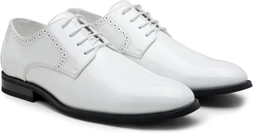 Vista 6 de Vostey - Zapatos de vestir para hombre, estilo clásico Wingtip Brogue para hombre, Oxfords