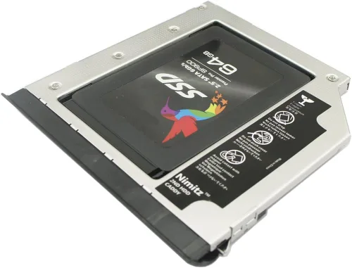 Vista 5 de Nimitz Adaptador de disco duro SSD de segundo disco duro compatible con Dell E6430 E6530 E6420 E6520 E6320 E6330 Bahía modular con eyector