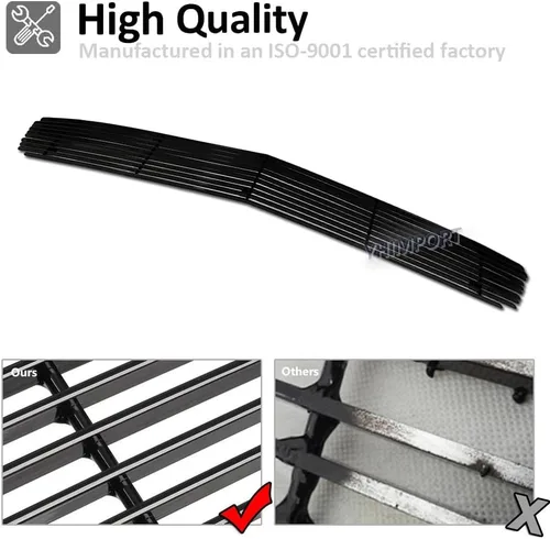 Vista 4 de Rejilla de parachoques delantera negra para Chevy Camaro SS V8 2010-2013 inserto de aluminio inferior para 2011 2012 SS V8 solo