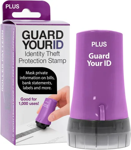 Vista 20 de Guard Your ID Advanced 2.0 Rodillos de goma para robo de identidad, borrador de dirección y prevención de seguridad (Paquete regular de 3, negro)