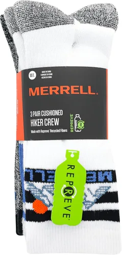 Vista 29 de Merrell Paquete de 3 calcetines de senderismo para mujer (pestaña de corte bajo/cuarto/tripulación)