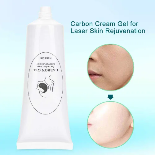 Vista 5 de Gel de crema de carbono de 2.7 fl oz, crema facial para eliminación de puntos negros y rejuvenecimiento de la piel con máquina ligera