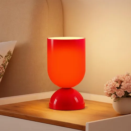 Vista 11 de Lámpara de mesa de cristal moderna de 8.9 pulgadas para sala de estar, lámparas de escritorio regulables para dormitorio, lámpara de mesita de noche