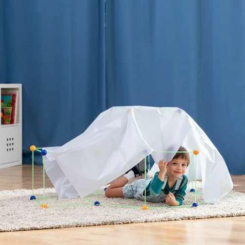 Vista 6 de Kit de Construcción de Fuertes para Niños Builkitt InnovaGoods 155 Piezas