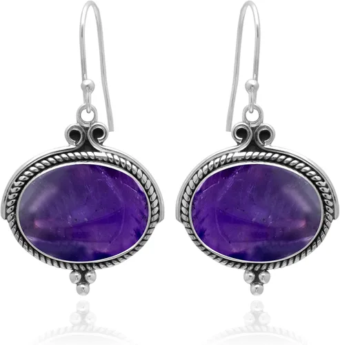Vista 24 de Veracity Jewelry - Aretes de plata de ley con piedras preciosas para mujeres y niñas, regalo para su cumpleaños, aniversario, esposa, mamá, novia