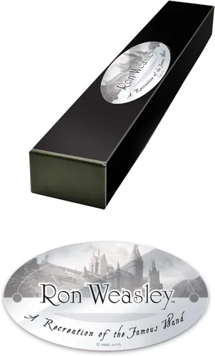 Vista 6 de The Noble Collection - Varita de personaje de Ron Weasley - Varita del mundo mágico de 14 pulgadas (14.2 in) con etiqueta de nombre - Juego