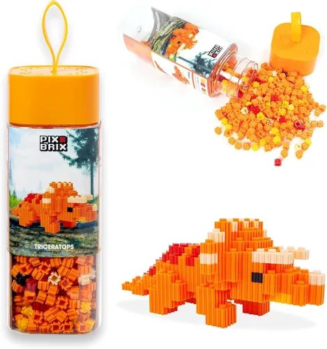 Vista 9 de Pix Brix Pixel Art Kit Puzzle Bricks – Serie Dinosaurio, Brachiosaurus – Juego de ladrillos de construcción patentado para recrear tu dinosaurio