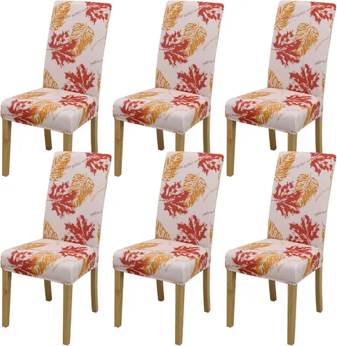 Vista 79 de Fundas para Sillas de Comedor, Juego de Fundas para Sillas de Comedor de 4 Piezas, Fundas Elásticas para Sillas de Cocina, Fundas para Sillas