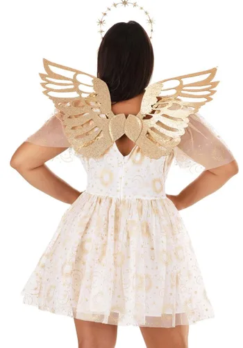Vista 6 de Disfraz de Ángel Estrella Dorada Talla Plus para Mujer Multicolor