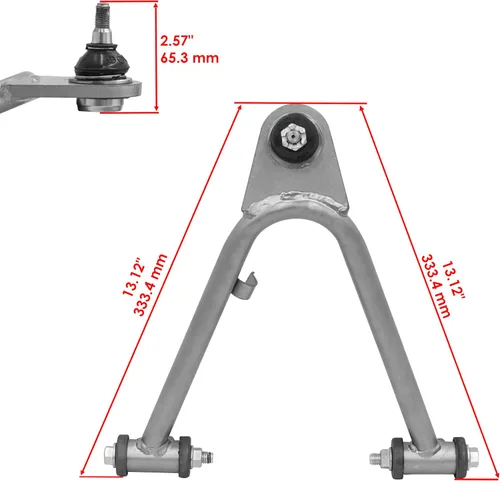 Vista 2 de Caltric Brazos A delanteros inferiores y superiores compatibles con Yamaha Raptor 350 YFM350R YFM 350R 2004-2010